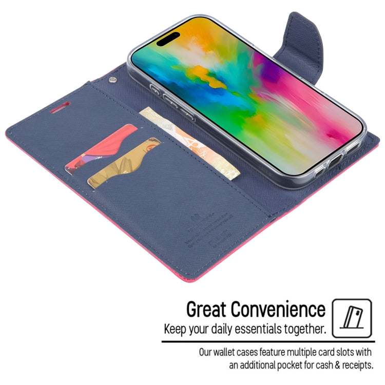 For iPhone 16 GOOSPERY FANCY DIARY Cross Texture Leather Phone Case(Mint Green) by GOOSPERY