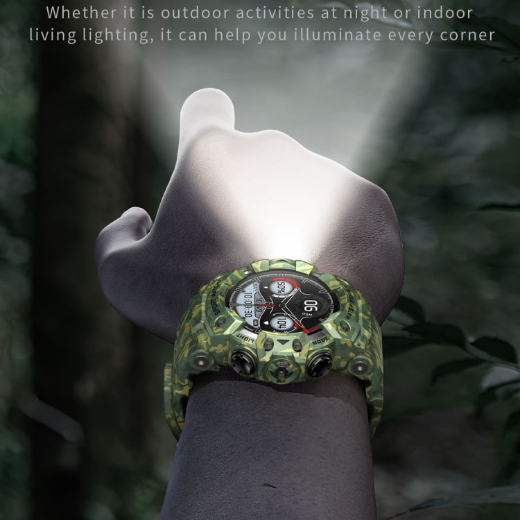 LC21 1.32 inch TFT Round Screen Sports Smart Watch Supports Blood Oxygen Monitoring/Call Reminder(Camouflage Blue) by bashfashion