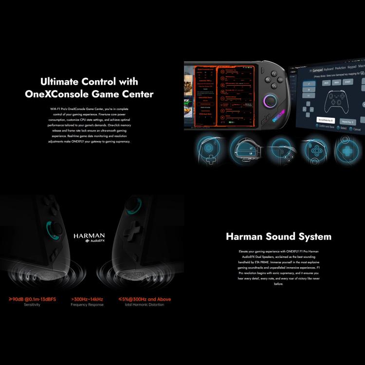 ONE-NETBOOK OneXPlayer F1 Pro 7 inch Handheld Game Console, 64GB+2TB, Windows 11 AMD Ryzen AI 9 HX 370 CPU(EU Plug) by ONE-NETBOOK