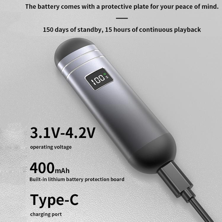 QY09 Bone Conduction Bluetooth 5.3 Sleep Speaker(Grey) by bashfashion