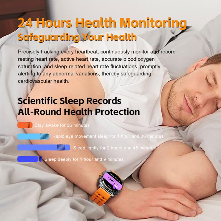 GT98 1.53 inch 2 in 1 Bluetooth Headphone IP67 Waterproof Smart Watch Supports Blood Oxygen Monitoring(Black) by bashfashion