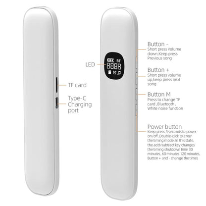 BLD07 Bone Conduction Bluetooth 5.4 Sleep Speaker(Grey) by bashfashion