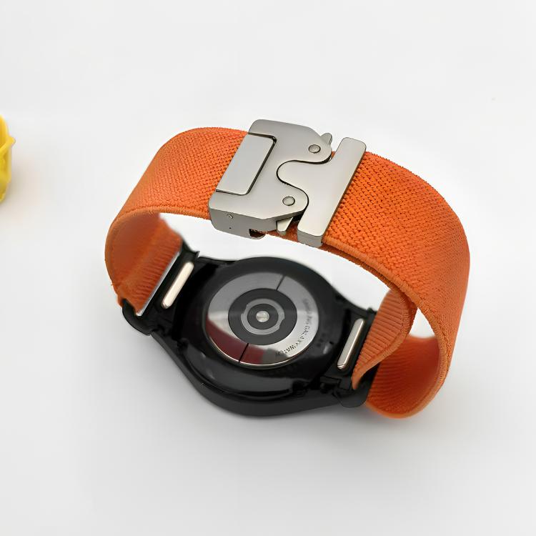 For Samsung Galaxy Watch 7 / 6 / 5 / 4 Press Button Connector Parachute Buckle Elastic Nylon Watch Band(Starlight) by bashfashion