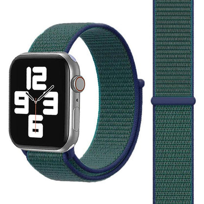 For Apple Watch 42mm / 41mm / 40mm / 38mm xDfind Nylon Loop Hook and Loop Fastener Watch Band(Dark Blue) by xDfind