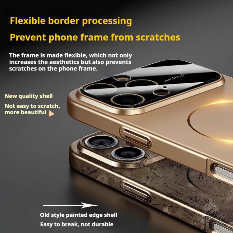 For iPhone 16 Plus Kalebol Large Window MagSafe Frosted PC Phone Case(Black) by Kalebol