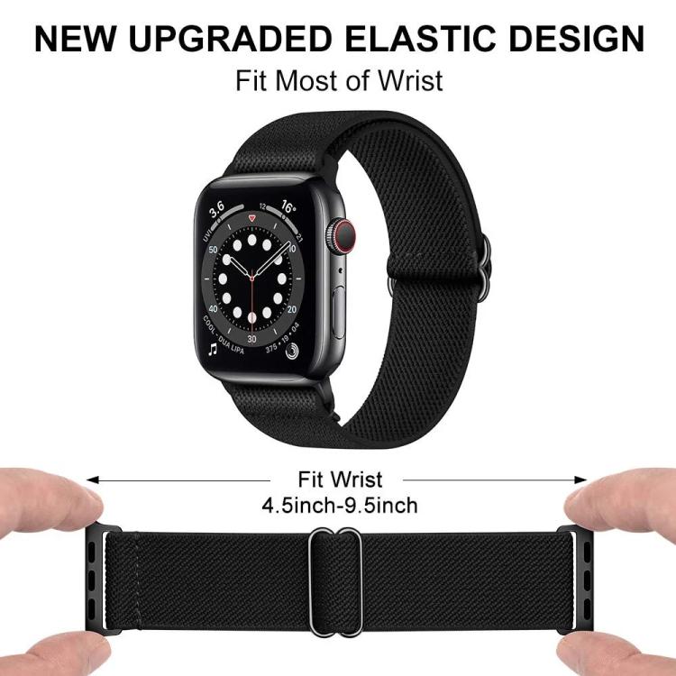 For Apple Watch 38 / 40 / 41 / S10 42mm xDfind Adjustable Slide Buckle Elastic Nylon Watch Band(Grey) by xDfind