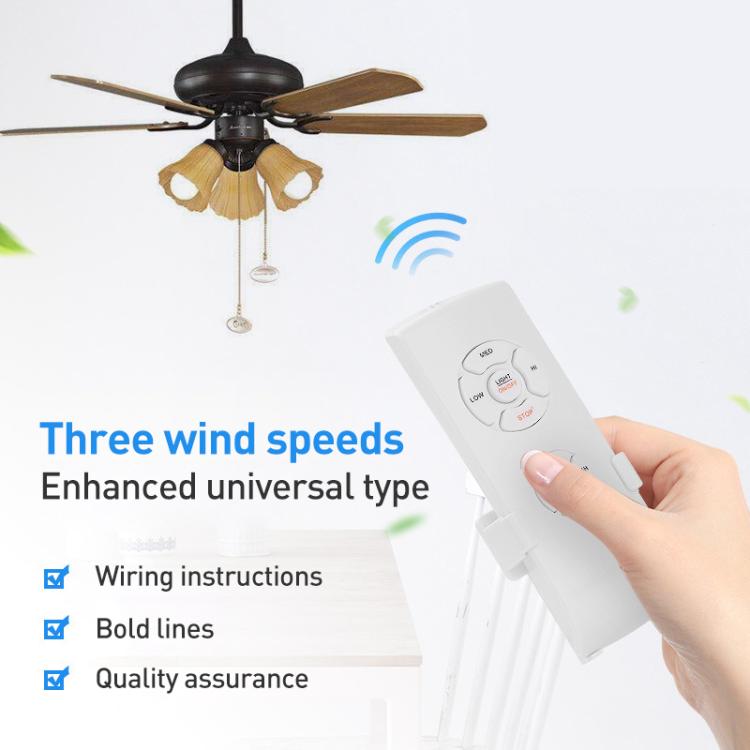 Universal Ceiling Fan Lamp Remote Control Kit 85-265V Timing Wireless Control Switch Adjusted Wind Speed Transmitter Receiver by bashfashion