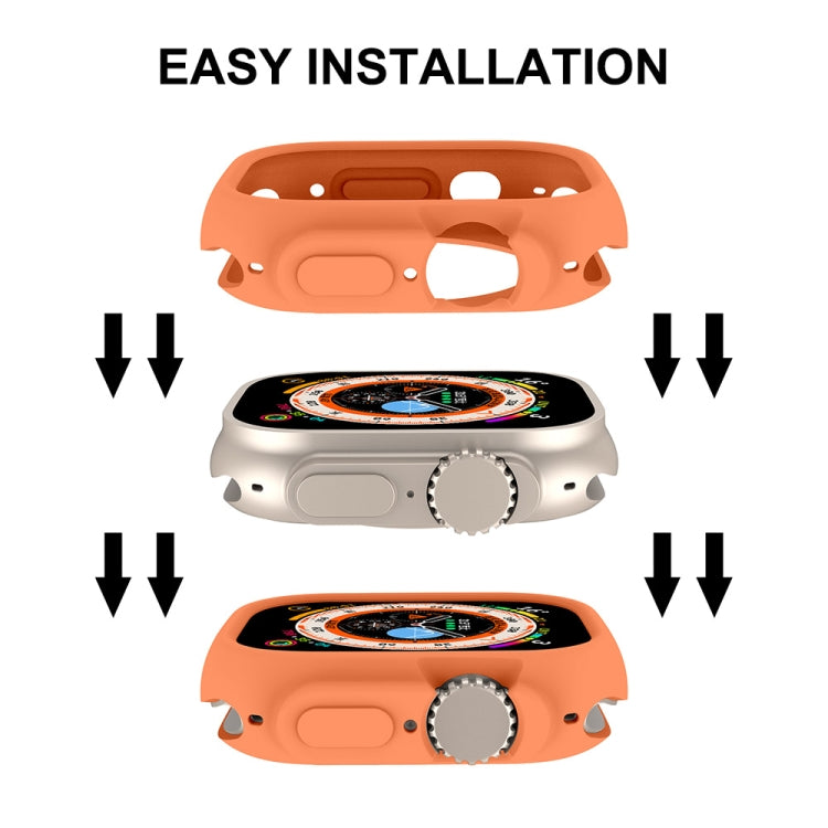 For Apple Watch Ultra 3 / 2 / 1 49mm ENKAY Solid Color Protective Soft TPU Frame Case(Orange) by ENKAY