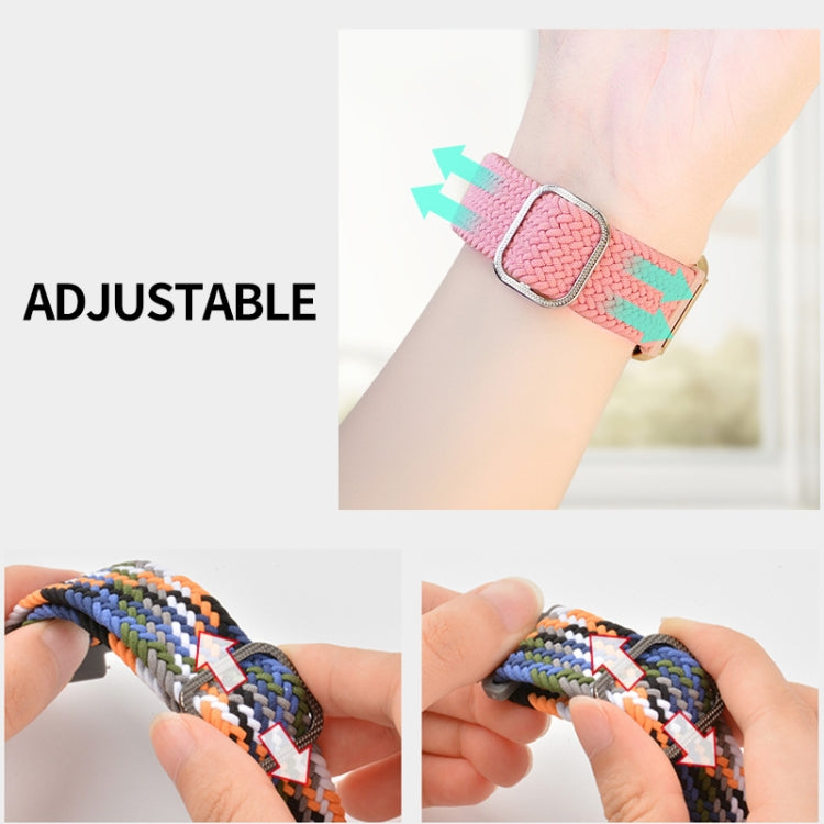 For Xiaomi Mi Band 8 ENKAY Hat-Prince 2 in 1 Set Full Coverage Screen Protector + Elastic Braided Nylon Watch Band(Colorful Red) by ENKAY