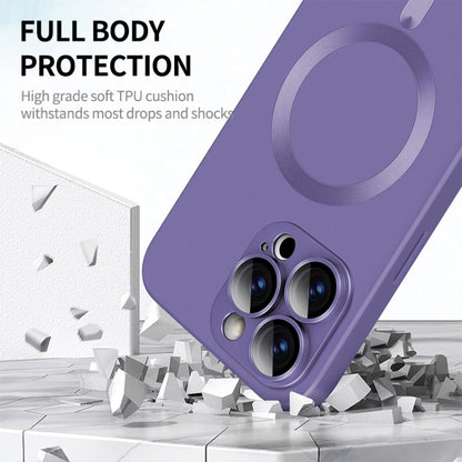 For iPhone 15 Plus ENKAY MagSafe Matte TPU Phone Case with Lens Film(Purple) by ENKAY