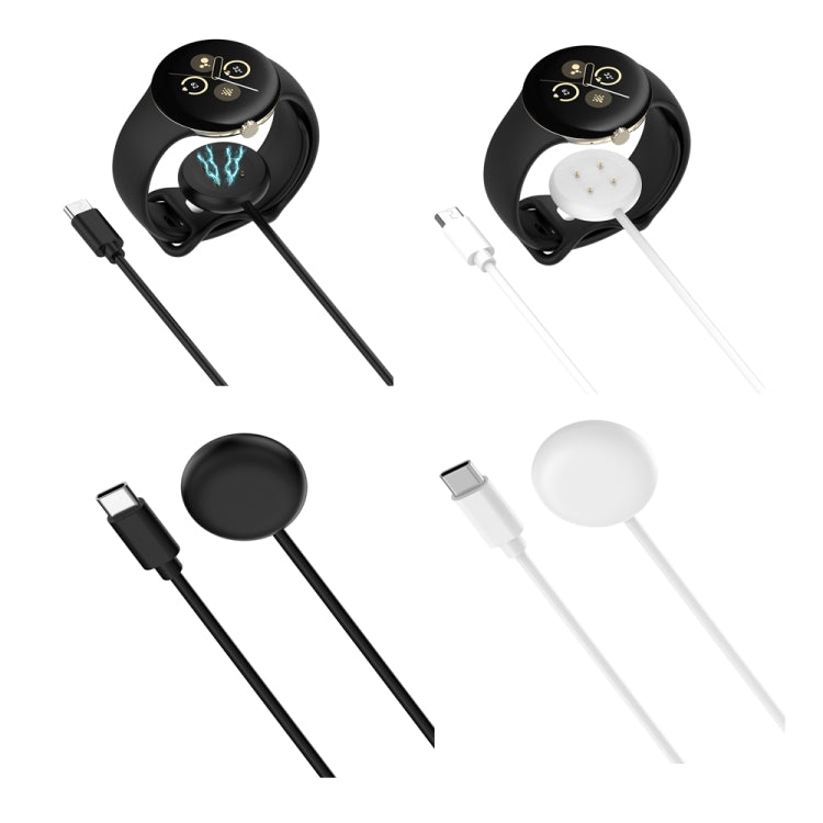 For Fitbit Ace LTE USB-C / Type-C Interface Smart Watch Magnetic Charging Cable(White) by bashfashion