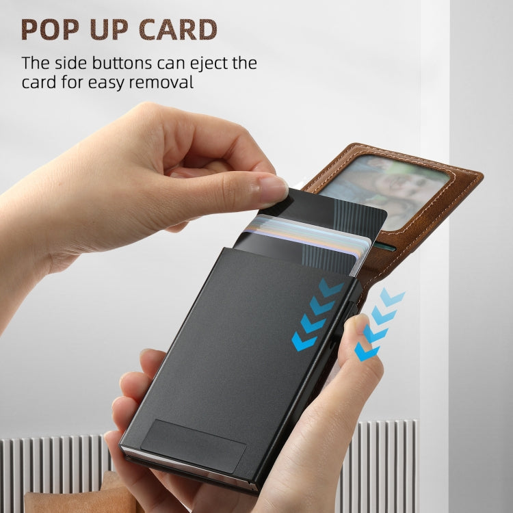 For Google Pixel 9 Suteni H19 Oil Wax 2-in-1 MagSafe Removable Card Box Back Phone Case(Brown) by Suteni