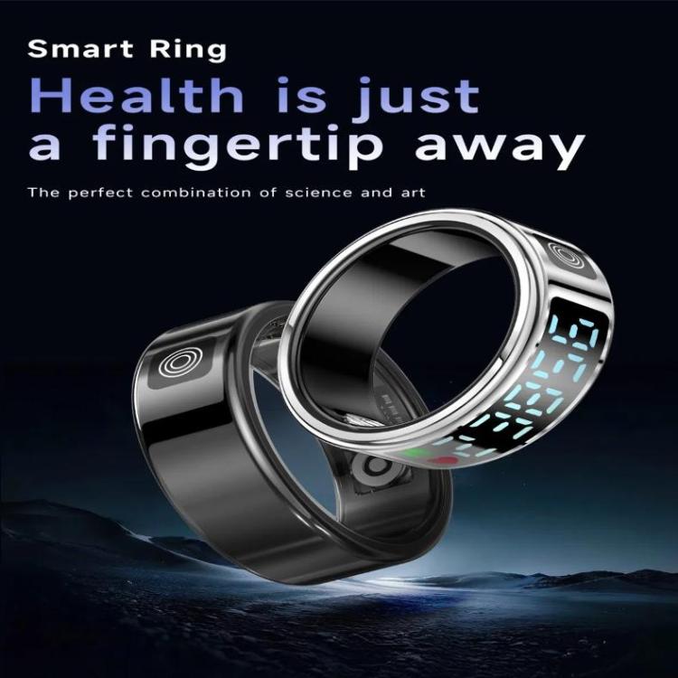 SR08 SIZE 8 Smart Ring, Support Hand Gestures Control / Health Monitoring / Multiple Sports Modes(Gold) by bashfashion