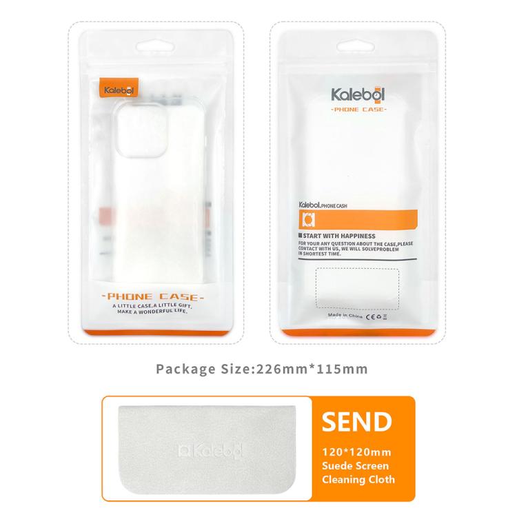 For iPhone 17 Pro Kalebol Minimalist High Transparency Multi Color Rotating Lanyard Hole Phone Case(Black) by Kalebol