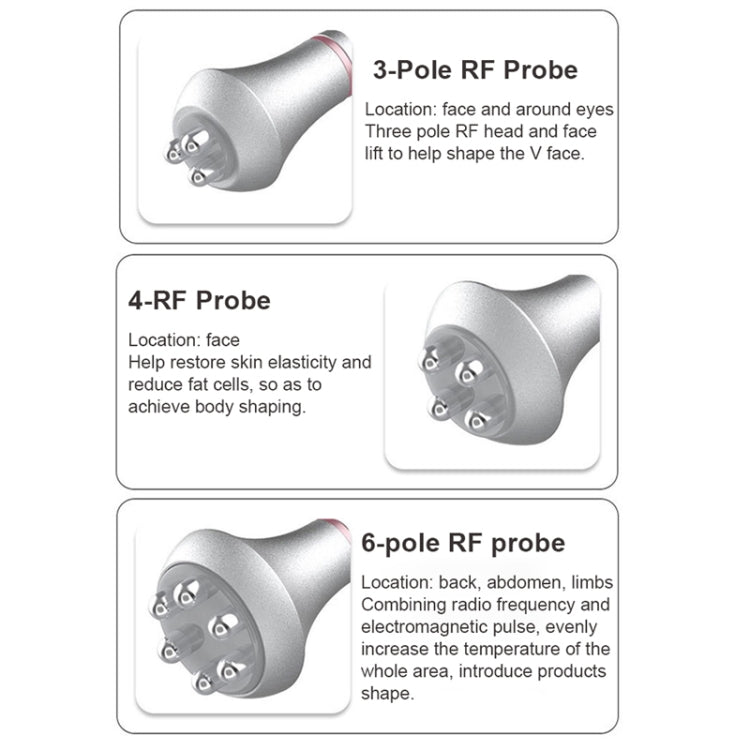 6 In 1 80K Ultrasonic Cavitation Vacuum Radio Frequency Lipo Laser Slimming Machine US Plug(Pink Edge) by bashfashion