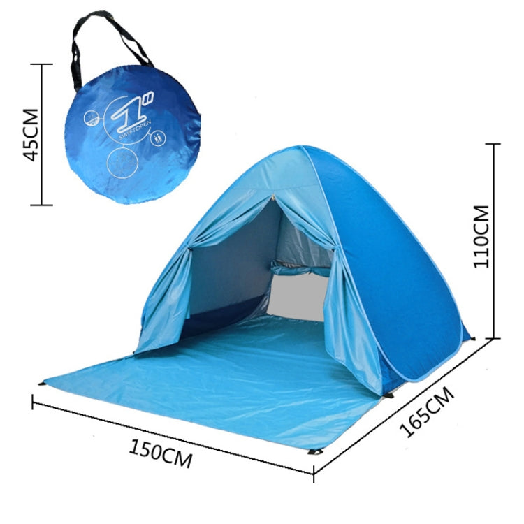 With Curtain Automatic Instant Pop Up Tent Potable Beach Tent, Size: 150x165x110cm(Blue) by bashfashion