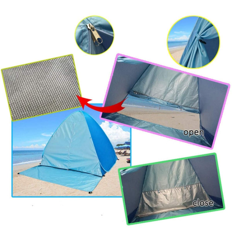 With Curtain Automatic Instant Pop Up Tent Potable Beach Tent, Size: 150x165x110cm(Blue) by bashfashion