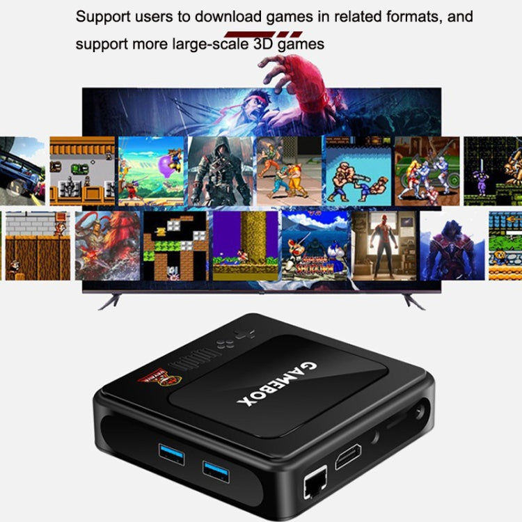 GD10 64G Built-In 30000+ Games Dual System Set-Top Box 3D Home 4K HD TV Game Console Box EU Plug(Black) by ANBERNIC