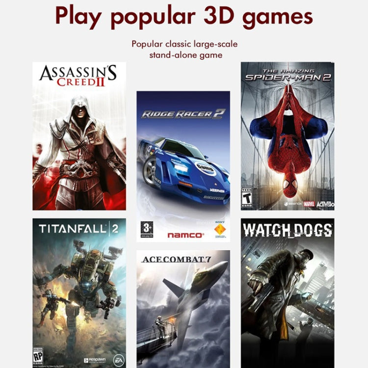 GD10 256G Built-In 60000+ Games Dual System Set-Top Box 3D Home 4K HD TV Game Console Box EU Plug(White) by ANBERNIC