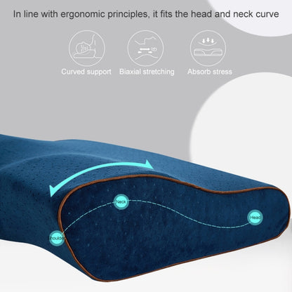 Butterfly Shape Memory Foam Snorked Pillow Slow Rebound Health Care Cervical Pillow, Dimensions: 62x34x12x6cm(Water Molecule) by bashfashion