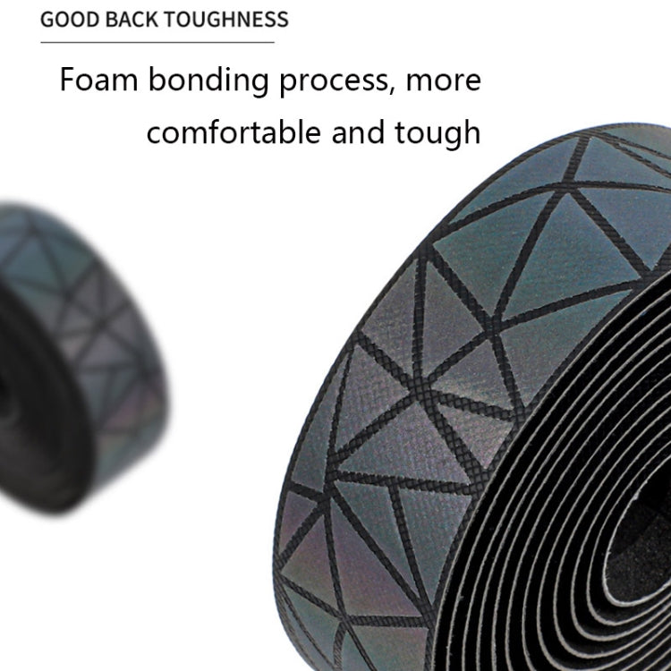 WEST BIKING Bicycle Volorful Handlebar Straps Shock Absorption PU Non-Slip Handlebar Wrap Riding Equipment(Reflective Shadow) by WEST BIKING