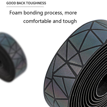 WEST BIKING Bicycle Volorful Handlebar Straps Shock Absorption PU Non-Slip Handlebar Wrap Riding Equipment(Reflective Shadow) by WEST BIKING