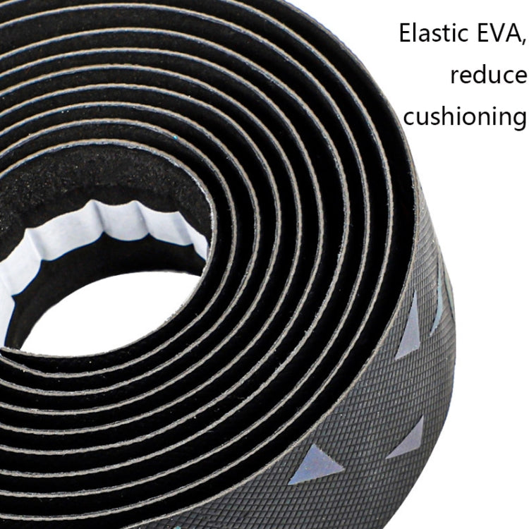 WEST BIKING Bicycle Volorful Handlebar Straps Shock Absorption PU Non-Slip Handlebar Wrap Riding Equipment(Reflective Shadow) by WEST BIKING