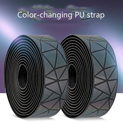 WEST BIKING Bicycle Volorful Handlebar Straps Shock Absorption PU Non-Slip Handlebar Wrap Riding Equipment(Reflective Shadow) by WEST BIKING