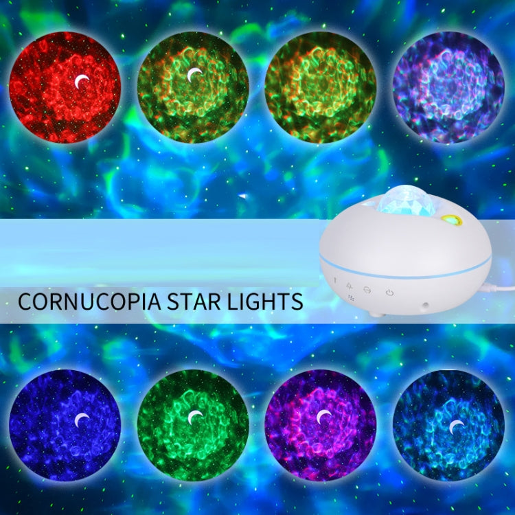 SC526 LED Starry Remote Control Water Pattern Projection Lamp Graffiti Smart Starry Sky Light Wireless Night Light(White) by bashfashion