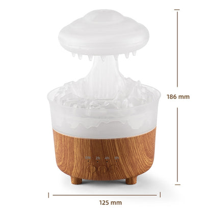 V50 Desktop Colorful Night Light Humidifier Wood Grain Water Drop Aroma Diffuser, Spec: AU Plug(Green) by bashfashion