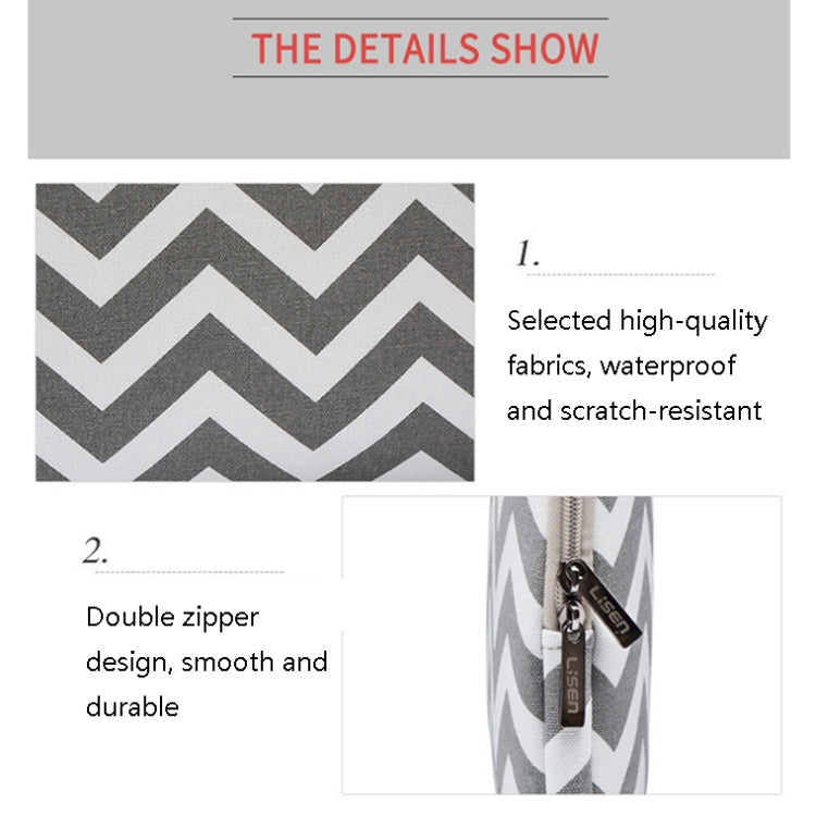 LiSEN LS-525 Wavy Pattern Notebook Liner Bag, Size: 12 inches(Black) by LiSEN