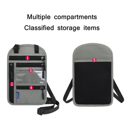 RFID Multi-Function Halter Passport Bag Certificate Protection Cover(Dark Gray) by bashfashion