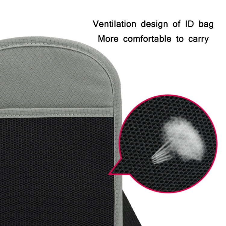 RFID Multi-Function Halter Passport Bag Certificate Protection Cover(Dark Gray) by bashfashion