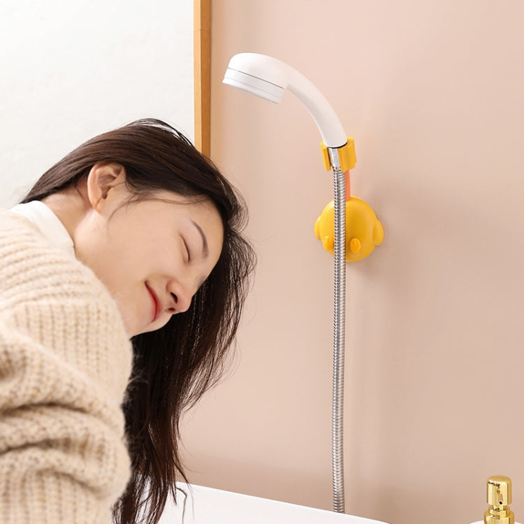 JM049 Cartoon Shower Rack Universal Adjustment Shower Base Fixed Device(White) by bashfashion