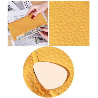 87P Litchi Pattern Multifunctional Large Capacity Wallet Phone Bag(Yellow) by bashfashion