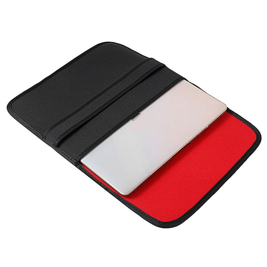 13 Inch Neoprene Laptop Lining Bag Horizontal Section Flap Clutch Bag(Black) by bashfashion