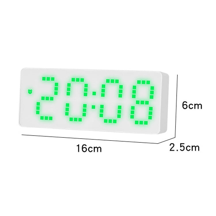 8017 LED Screen Voice Control Digital Alarm Clock Desktop Multifunctional Temperature Clock(Ice Blue) by bashfashion