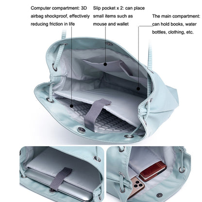 For Apple Macbook Shoulder / Handheld / Messenger Computer Bag, Size: Medium(Navy+Black PU Power Bag) by bashfashion