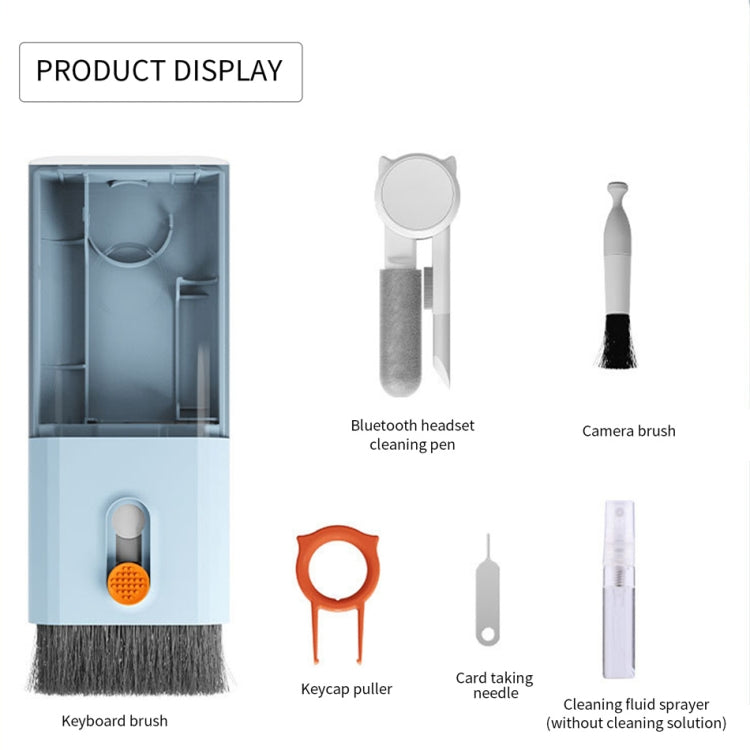 Q6S 10-in-1 Bluetooth Headphone Cleaning Pen Mobile Computer Keyboard Screen Digital Camera Cleaning Kit(Blue) by bashfashion