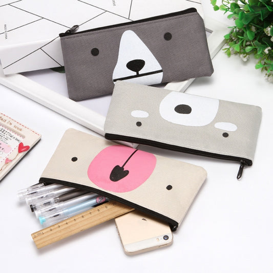 Cartoon Simple Student Oxford Pen Bag Large Capacity Pencil Bag(Silver Gray) by bashfashion