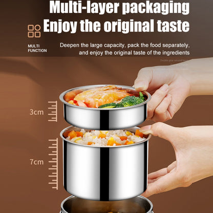 2.0L 304 Food Grade Insulated Lunch Box Electric Thermostat Lunch Bucket, CN Plug, Color: Temperature Display Beige Power Cord/Car Wire by bashfashion