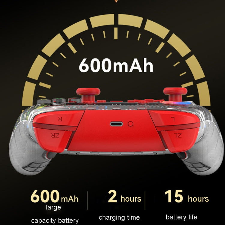 For PS3 / PS4 Dual Vibration Wireless Gamepad With RGB Lights(Red) by bashfashion