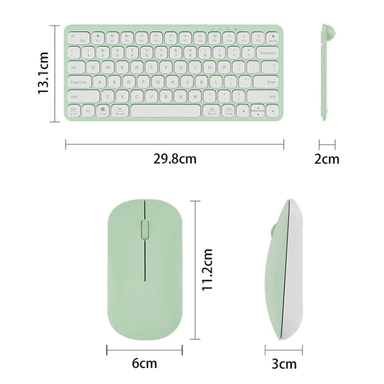 B087 2.4G Portable 78 Keys Dual Mode Wireless Bluetooth Keyboard And Mouse, Style: Keyboard Pink by bashfashion