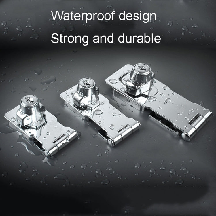 2.5 inch Non-Interlocking No Hole Hook With Locking Hasp Chest Of Drawers Door Lock With Iron Key by bashfashion