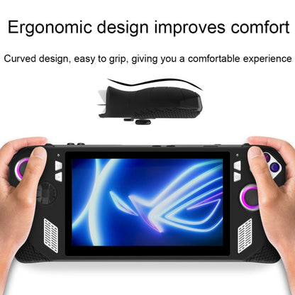 For ASUS ROG Ally Game Console Silicone Protective Cover + Button Cap Set Pocket Gaming Accessories(White) by bashfashion