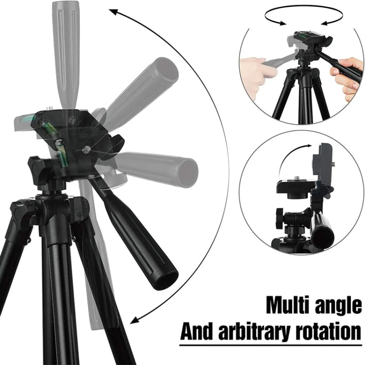 Portable Aluminum DSLR Camera Live Tripod Photography Retractable Landing Bracket, Specification: 150cm Tripod+Clip+Bag by bashfashion