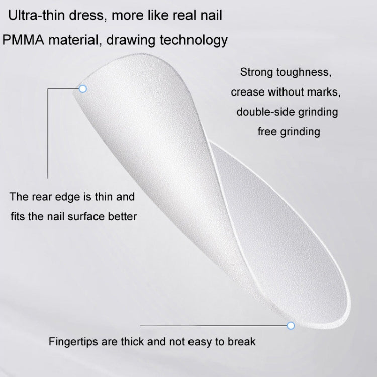 10pairs Of 100pcs/Box Frosted False Nails Artificial Tip, Shape: Short Ellipse S by bashfashion