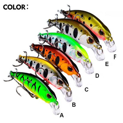 PROBEROS DW578 Ordinary Hook 5.3cm 4.6g Sinking Minnow Lure Long Casting Bionic Plastic Hard Bait Fishing Tackle(Color C) by PROBEROS