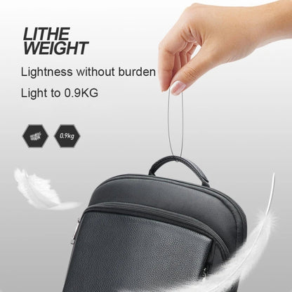 Bopai First-Layer Cowhide Business Commuter Waterproof And Lightweight Laptop Backpack, Color: Flagship by Bopai