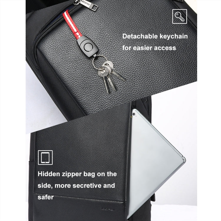 Bopai First-Layer Cowhide Business Commuter Waterproof And Lightweight Laptop Backpack, Color: Flagship by Bopai